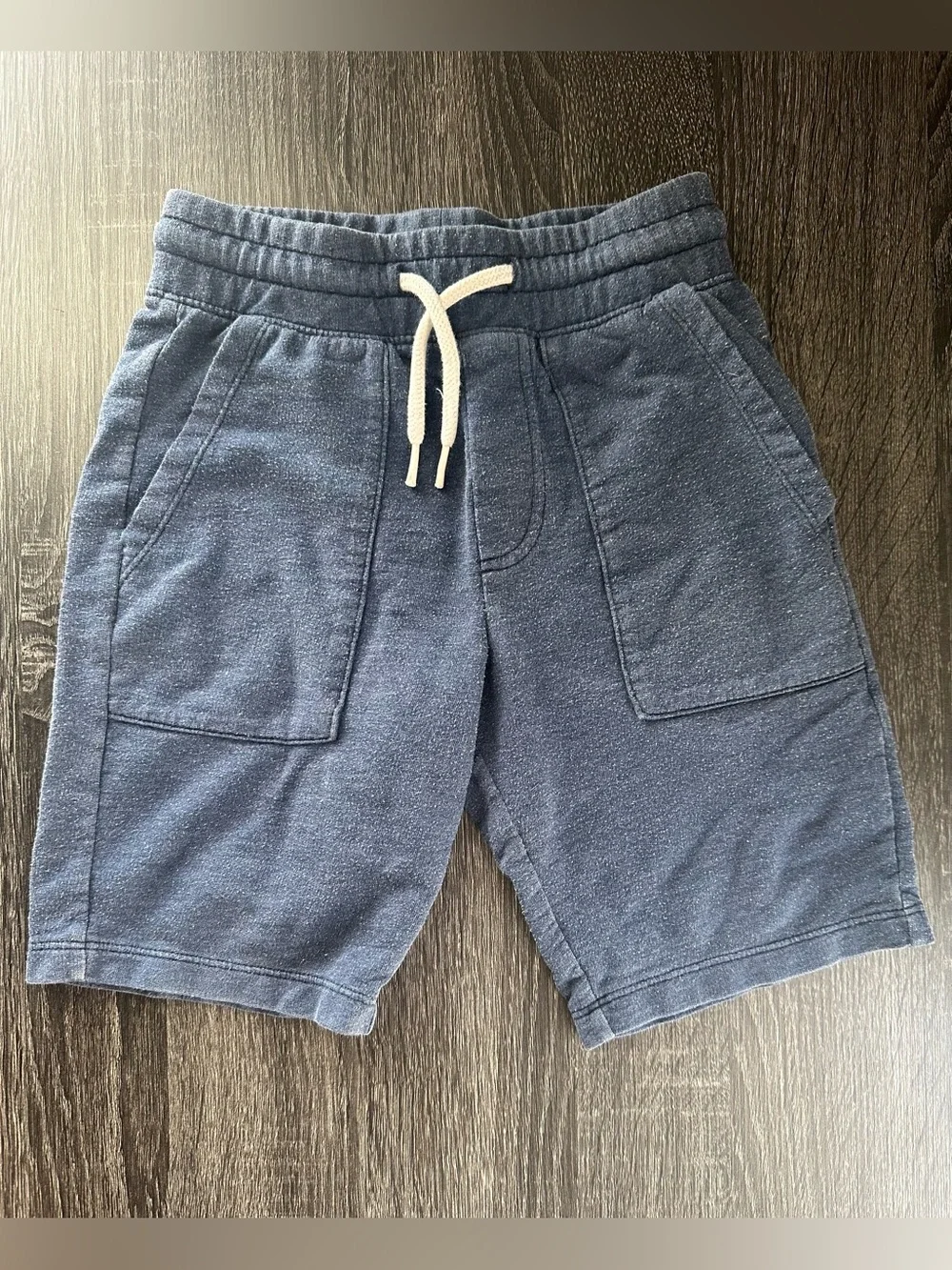 Wonder Nation Boys Sweat Shorts Size 6-7 Blue Pull On Drawstring Pocket Casual